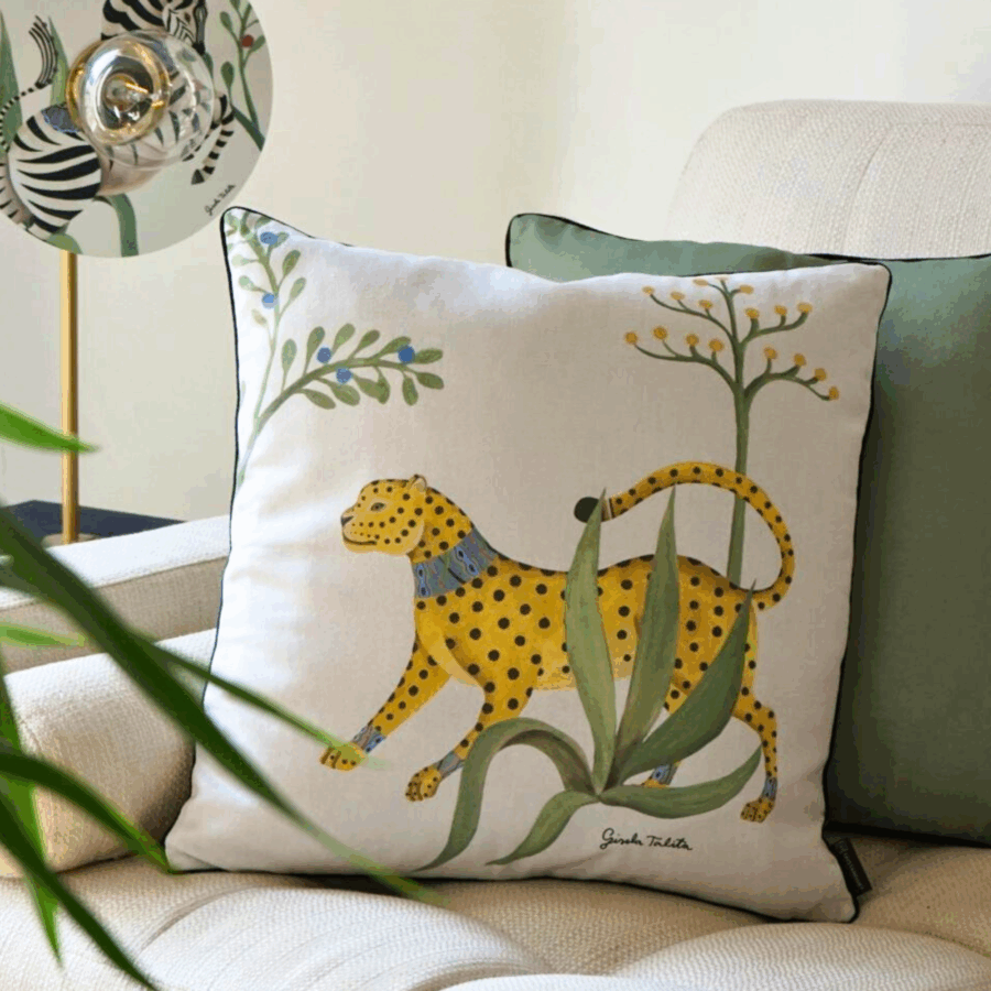 coussin coton lin leo x gisela talita