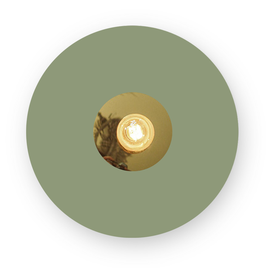 applique murale dos vert artiste Constance Baudot rond luminaire montagne