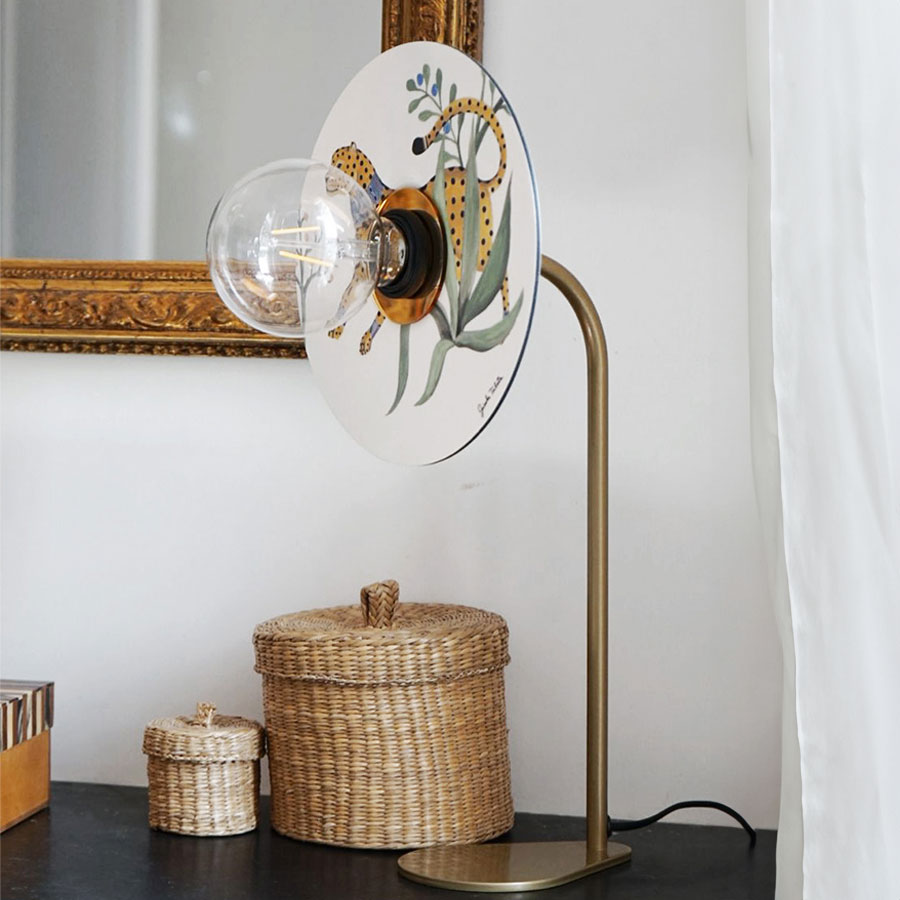 Lampe Gisela Talita léopard Unstandart