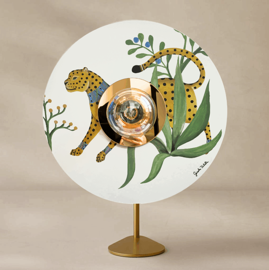 Lampe Gisela Talita léopard Unstandart