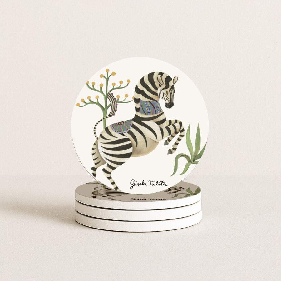 sous-verre Gisela Talita Zèbre céramique Unstandart
